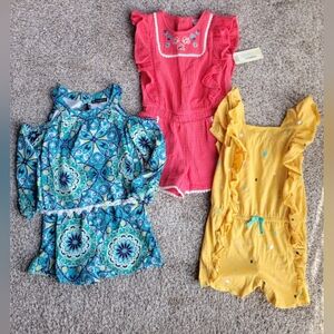Lot Of 3 Girls Summer Rompers
